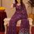 Wine linen jacuard animal motif work saree with unstitched blouse piece