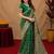 Green art silk blend banarasi jacuard work saree with unstitched blouse piece
