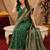 Green art silk blend banarasi jacuard work saree with unstitched blouse piece