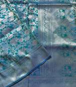 Rama top dyed weaving soft silk blend saree with blouse