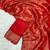 Red top dyed weaving soft silk blend saree with blouse