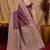 Wine art silk blend banarasi jacuard work saree with unstitched blouse piece