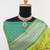 Green top dyed weaving soft silk blend saree with blouse