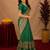 Green art silk blend banarasi jacuard work saree with unstitched blouse piece