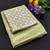 Pista multicolor sequece embroidery work moss chiffon saree with blouse