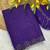 Purple zharkan stone work fendy chiffon saree with blouse