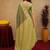 Light green art silk blend banarasi jacuard work saree with unstitched blouse piece