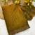 Mustard zharkan stone work fendy chiffon saree with blouse