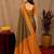 Green orange art silk blend banarasi jacuard work saree with unstitched blouse piece