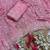 Baby pink zari embroidery work georgette saree with blouse