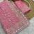 Baby pink zari embroidery work georgette saree with blouse
