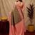Green pink art silk blend banarasi jacuard work saree with unstitched blouse piece