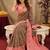Green pink art silk blend banarasi jacuard work saree with unstitched blouse piece