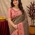 Green pink art silk blend banarasi jacuard work saree with unstitched blouse piece