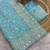 Firozi zari embroidery work georgette saree with blouse