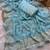 Firozi zari embroidery work georgette saree with blouse