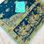 Firozi top dyed weaving dola silk blend saree with blouse
