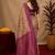 Beige wine Art silk blend banarasi jacuard bird motif work saree with unstitched blouse piece