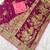 Wine top dyed weaving dola silk blend saree with blouse