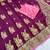 Wine top dyed weaving dola silk blend saree with blouse