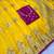 Yellow top dyed weaving dola silk blend saree with blouse