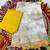 White yellow hand dying & embroidery lace dola silk blend saree with blouse