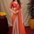 Orange Art silk blend banarasi jacuard bird motif work saree with unstitched blouse piece