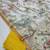 White yellow hand dying & embroidery lace dola silk blend saree with blouse