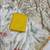 White yellow hand dying & embroidery lace dola silk blend saree with blouse