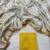 White yellow hand dying & embroidery lace dola silk blend saree with blouse