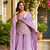 Lavender Embroidered Sharara Suit for Women with Dupatta | Festive Ethnic Wear