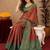 Orange green Art silk blend banarasi jacuard bird motif work saree with unstitched blouse piece