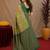 Parrot green Art silk blend banarasi jacuard bird motif work saree with unstitched blouse piece