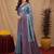 Turquoise Art silk blend banarasi jacuard bird motif work saree with unstitched blouse piece
