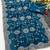 Blue zari embroidery work vichitra silk blend saree with blouse