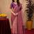 Light pink Art silk blend banarasi jacquard bird motif work saree with unstitched blouse piece
