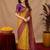 Mustard wine Art silk blend banarasi jacquard bird motif work saree with unstitched blouse piece