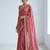 Gajari multicolor sequece embroidery work nc moss saree with blouse