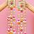 handmade shubh labh floral beads door hanging for home entrance decoration (pack of 2)