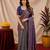 Turquoise blue Art silk blend banarasi jacquard bird motif work saree with unstitched blouse piece