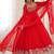 Red georgette designer embroidered anarkali suit