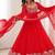 Red georgette designer embroidered anarkali suit