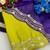Lemon yellow multicolor sequece embroidery work star georgette saree with blouse