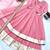Pink tabby organza mirror work anarkali lehenga set