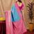 Sky pink art silk blend jacquard motif work saree with unstitched blouse piece