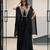 Black star georgette indo-western jacket, blouse & palazzo set