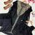 Black star georgette indo-western jacket, blouse & palazzo set
