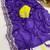 Purple multicolor sequece embroidery work star georgette saree with blouse