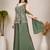 Ethnic Motifs Embroidered Sequinned Scalloped Kurti with Palazzo & Dupatta