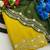 Yellow multicolor sequece embroidery work star georgette saree with blouse